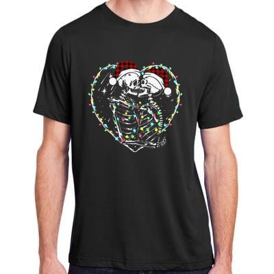 Spooky Christmas Kiss Dark Humor Horror Lights Adult ChromaSoft Performance T-Shirt