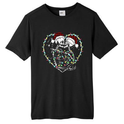 Spooky Christmas Kiss Dark Humor Horror Lights Tall Fusion ChromaSoft Performance T-Shirt