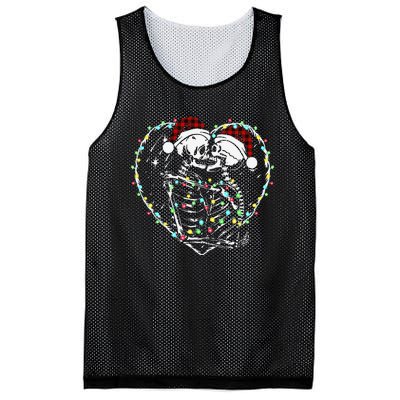 Spooky Christmas Kiss Dark Humor Horror Lights Mesh Reversible Basketball Jersey Tank