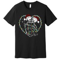 Spooky Christmas Kiss Dark Humor Horror Lights Premium T-Shirt