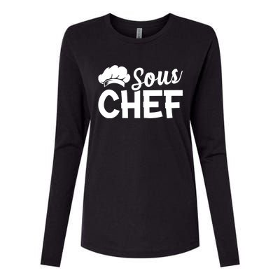 Sous Chef Kitchen Chef Culinary Restaurant Food Cooking Chef Gift Womens Cotton Relaxed Long Sleeve T-Shirt