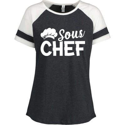 Sous Chef Kitchen Chef Culinary Restaurant Food Cooking Chef Gift Enza Ladies Jersey Colorblock Tee