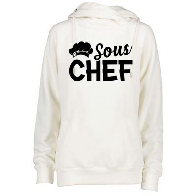 Sous Chef Kitchen Chef Culinary Restaurant Food Cooking Chef Gift Womens Funnel Neck Pullover Hood