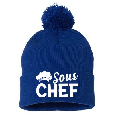 Sous Chef Kitchen Chef Culinary Restaurant Food Cooking Chef Gift Pom Pom 12in Knit Beanie