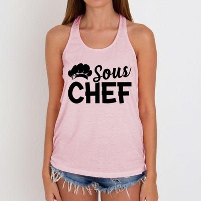 Sous Chef Kitchen Chef Culinary Restaurant Food Cooking Chef Gift Women's Knotted Racerback Tank