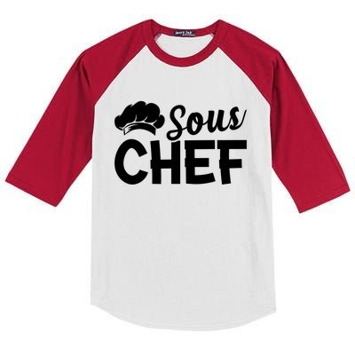 Sous Chef Kitchen Chef Culinary Restaurant Food Cooking Chef Gift Kids Colorblock Raglan Jersey