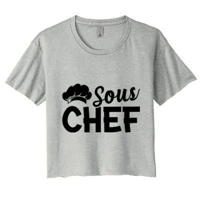 Sous Chef Kitchen Chef Culinary Restaurant Food Cooking Chef Gift Women's Crop Top Tee