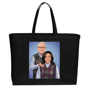 Step Candidates Kamala Harris And Tim Walz 2024 Cotton Canvas Jumbo Tote