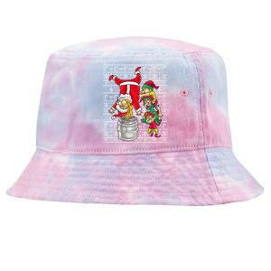 Santa Claus Keg Stand Beer Elves Ing Humor Christmas Gift Tie-Dyed Bucket Hat