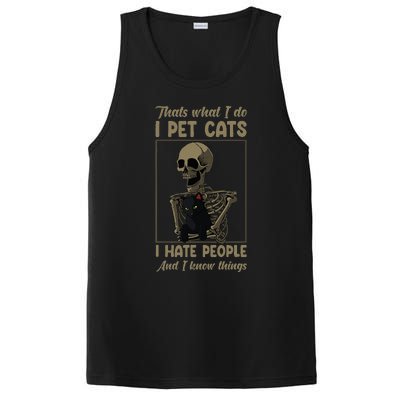 Skeleton Cat Kitten Lover Grumpy Skull Kitty Pet Owner PosiCharge Competitor Tank