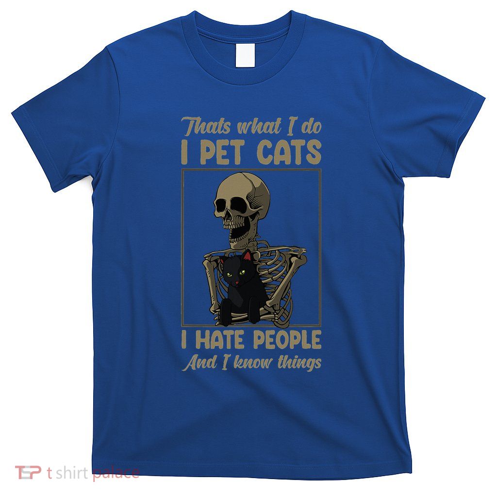 Skeleton Cat Kitten Lover Grumpy Skull Kitty Pet Owner T-Shirt