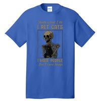 Skeleton Cat Kitten Lover Grumpy Skull Kitty Pet Owner Tall T-Shirt