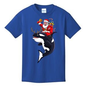 Santa Claus Killer Whale Orca Cute Animal Gift Kids T-Shirt