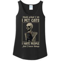 Skeleton Cat Kitten Lover Grumpy Skull Kitty Pet Owner Ladies Essential Tank