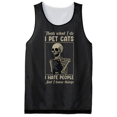 Skeleton Cat Kitten Lover Grumpy Skull Kitty Pet Owner Mesh Reversible Basketball Jersey Tank