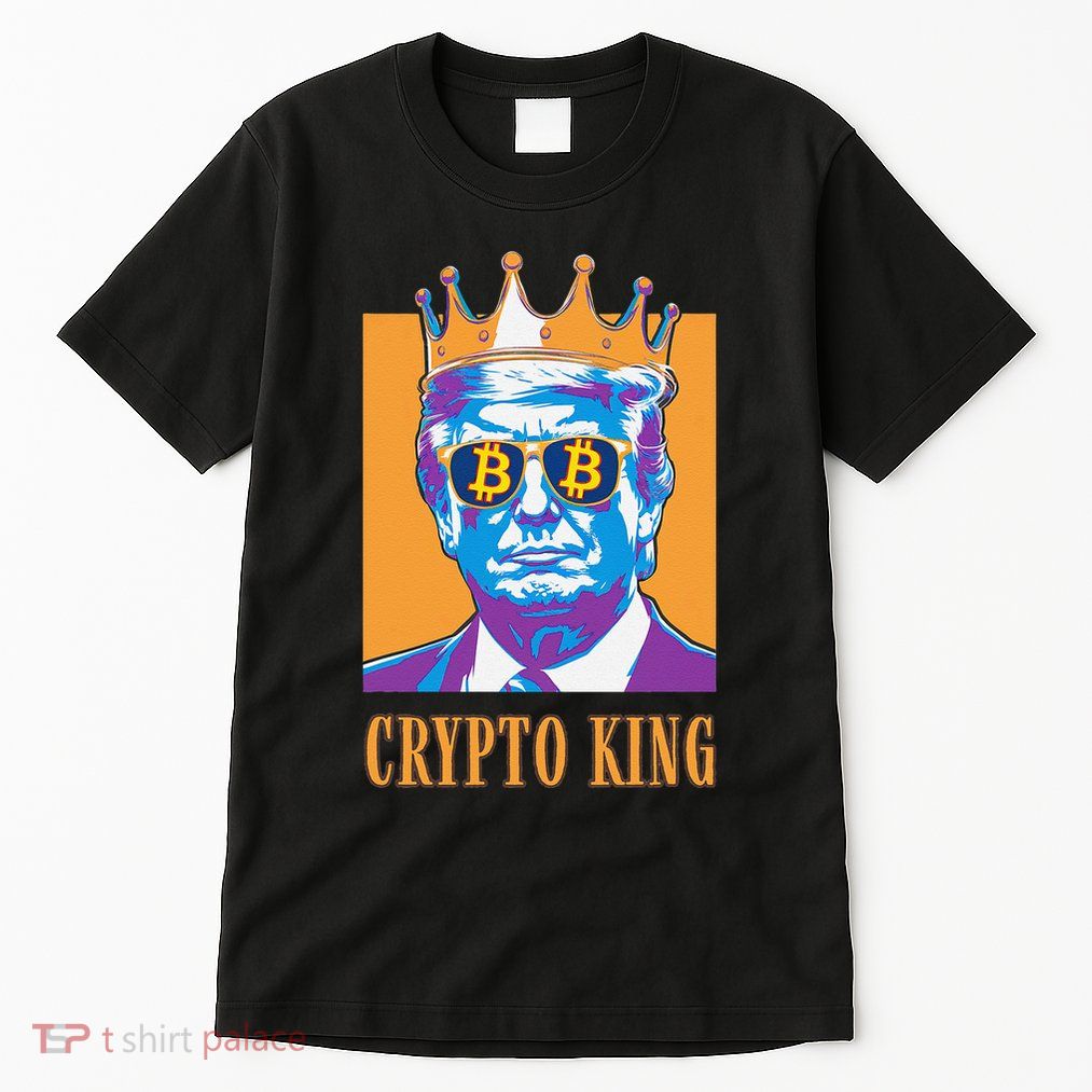 Sarcastic Crypto King Trump Bitcoin Trust In Math Bullrun Tall T-Shirt