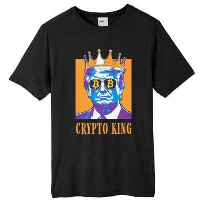 Sarcastic Crypto King Trump Bitcoin Trust In Math Bullrun Tall Fusion ChromaSoft Performance T-Shirt