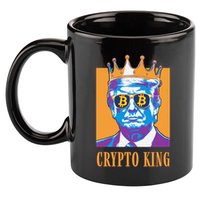 Sarcastic Crypto King Trump Bitcoin Trust In Math Bullrun 11oz C Handle Ceramic Mug