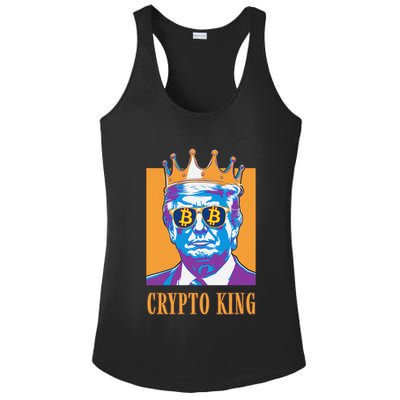 Sarcastic Crypto King Trump Bitcoin Trust In Math Bullrun Ladies PosiCharge Competitor Racerback Tank