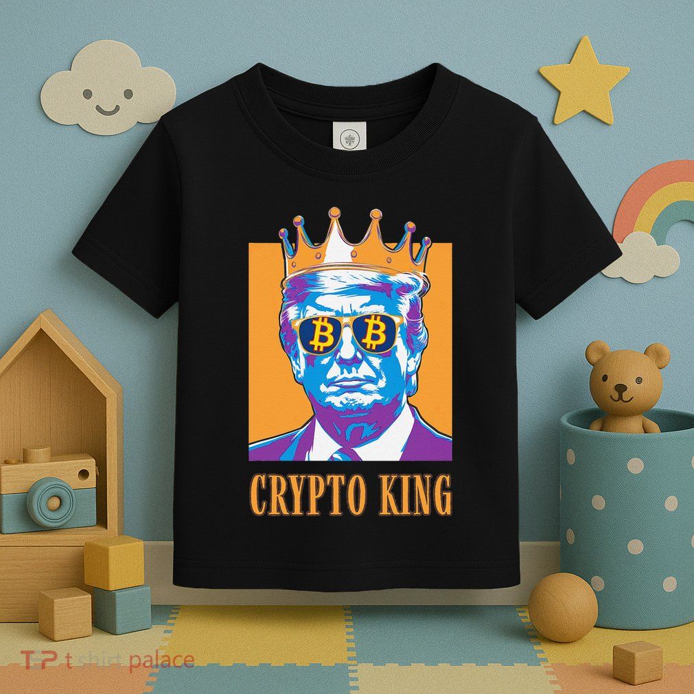 Sarcastic Crypto King Trump Bitcoin Trust In Math Bullrun Toddler T-Shirt