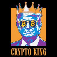 Sarcastic Crypto King Trump Bitcoin Trust In Math Bullrun Cropped Pullover Crew
