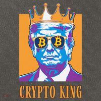 Sarcastic Crypto King Trump Bitcoin Trust In Math Bullrun Cotton Canvas Backpack
