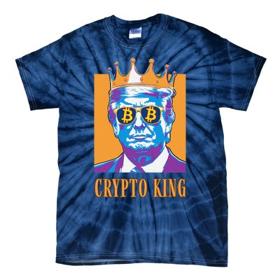 Sarcastic Crypto King Trump Bitcoin Trust In Math Bullrun Tie-Dye T-Shirt