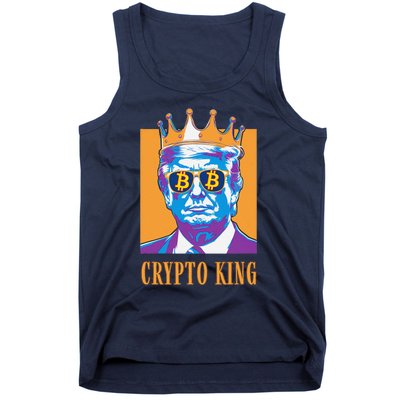 Sarcastic Crypto King Trump Bitcoin Trust In Math Bullrun Tank Top