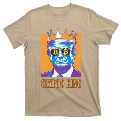 Sarcastic Crypto King Trump Bitcoin Trust In Math Bullrun T-Shirt