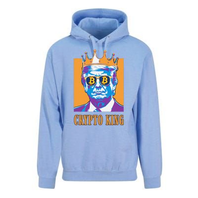 Sarcastic Crypto King Trump Bitcoin Trust In Math Bullrun Unisex Surf Hoodie