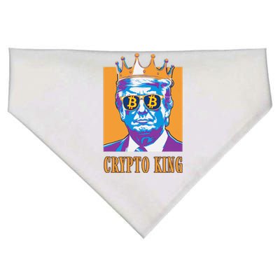 Sarcastic Crypto King Trump Bitcoin Trust In Math Bullrun USA-Made Doggie Bandana