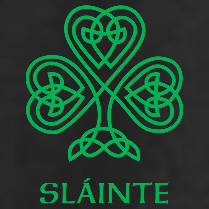 Slainte Celtic Knot Irish Shamrock 7 Panel Mesh Trucker Snapback Hat