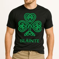 Slainte Celtic Knot Irish Shamrock Cooling Performance Crew T-Shirt