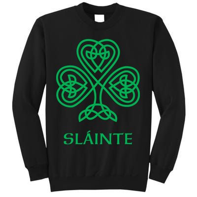 Slainte Celtic Knot Irish Shamrock Sweatshirt
