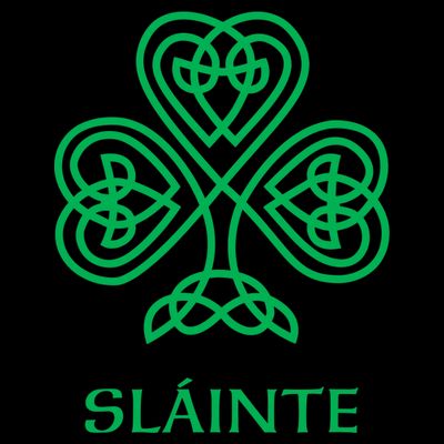 Slainte Celtic Knot Irish Shamrock T-Shirt