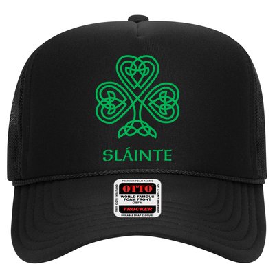 Slainte Celtic Knot Irish Shamrock Trucker Hat