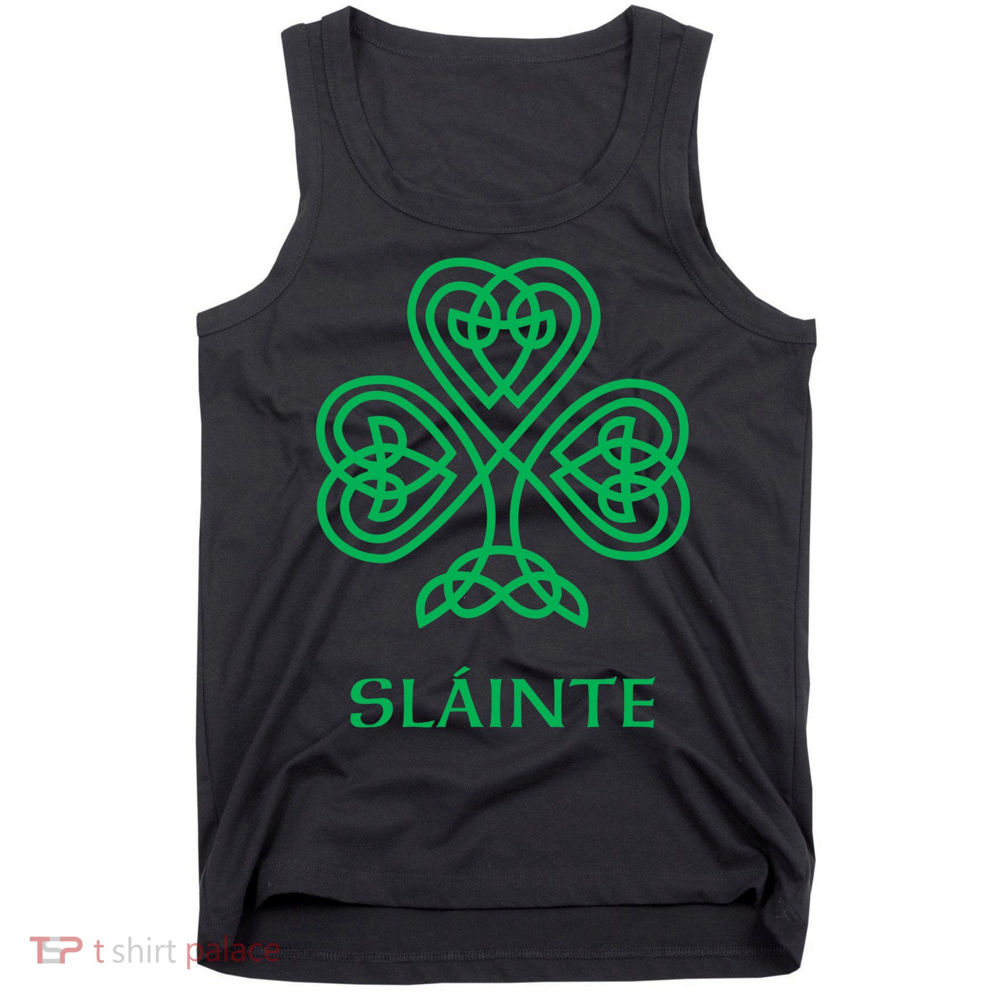 Slainte Celtic Knot Irish Shamrock Tank Top