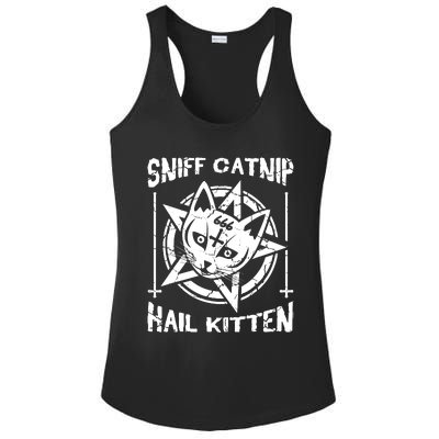 Sniff Catnip Kitten Death Metal Cat Rock Music Ladies PosiCharge Competitor Racerback Tank