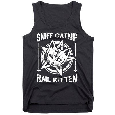 Sniff Catnip Kitten Death Metal Cat Rock Music Tank Top