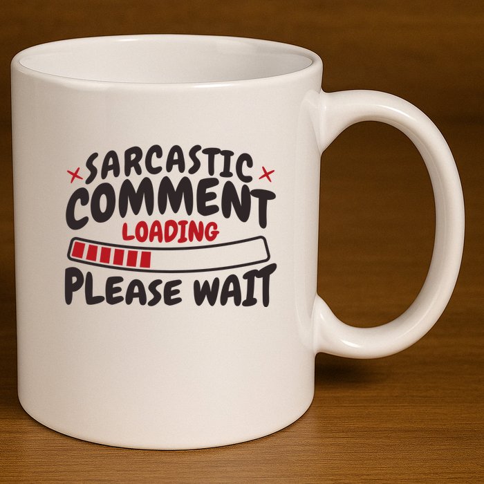 Sarcastic Comment Loading Please Wait Funny 11oz C Handle Ceramic Mug