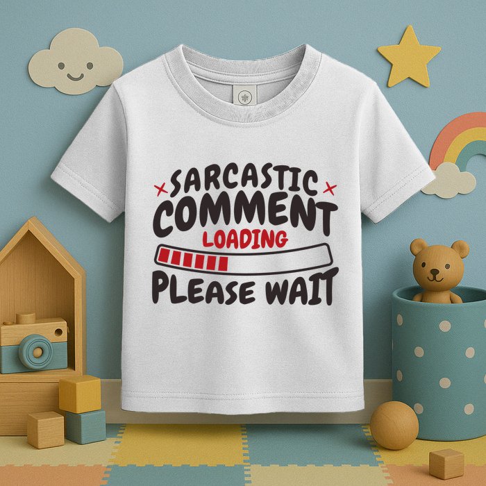 Sarcastic Comment Loading Please Wait Funny Toddler T-Shirt