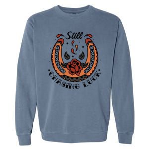 Still Chasing Luck Horseshoe Garment-Dyed Sweatshirt