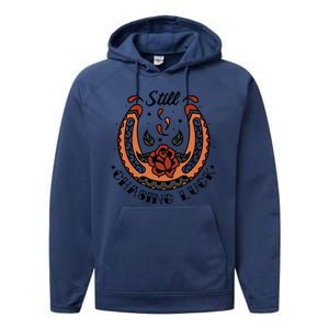 Still Chasing Luck Horseshoe Performance Fleece Hoodie