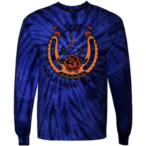 Still Chasing Luck Horseshoe Tie-Dye Long Sleeve Shirt