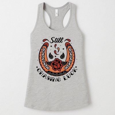 Still Chasing Luck Horseshoe Womens Tank Top
