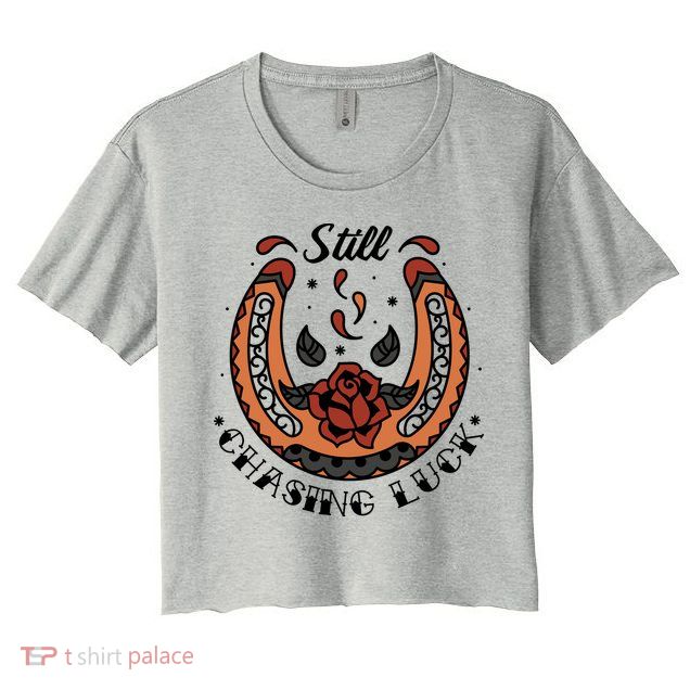 Still Chasing Luck Horseshoe Crop Top