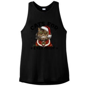 Santa Cat Lover Funny Christmas S Cats For Everybody Cool Gift Ladies PosiCharge Tri-Blend Wicking Tank