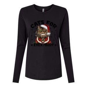 Santa Cat Lover Funny Christmas S Cats For Everybody Cool Gift Womens Cotton Relaxed Long Sleeve T-Shirt