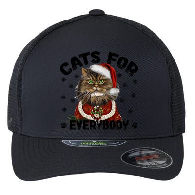 Santa Cat Lover Funny Christmas S Cats For Everybody Cool Gift Flexfit Unipanel Trucker Cap