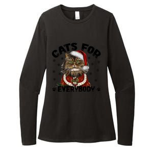 Santa Cat Lover Funny Christmas S Cats For Everybody Cool Gift Womens CVC Long Sleeve Shirt